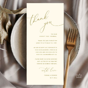 Minimalistische Hochzeit Platzsetting Danksagungsk Programm
