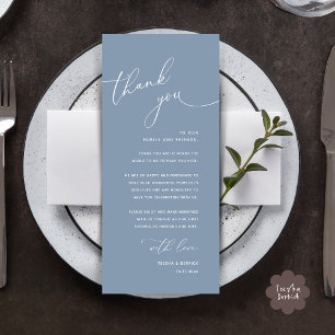 Minimalistische Hochzeit Platzsetting Danksagungsk Programm