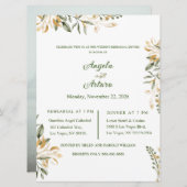 Minimalistische Hochzeit Probe Dinner Einladung (Vorne/Hinten)