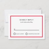 Minimalistische Hochzeit RSVP (Vorderseite)