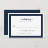 Minimalistische Hochzeit RSVP | ABWEICHUNGEN (Vorne/Hinten)