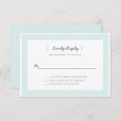 Minimalistische Hochzeit RSVP | ABWEICHUNGEN (Vorne/Hinten)