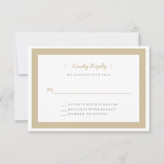 Minimalistische Hochzeit RSVP | ABWEICHUNGEN (Vorderseite)
