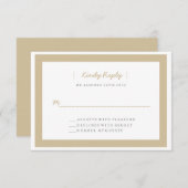 Minimalistische Hochzeit RSVP | ABWEICHUNGEN (Vorne/Hinten)