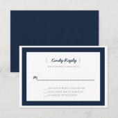 Minimalistische Hochzeit RSVP | ABWEICHUNGEN Karte (Vorne/Hinten)