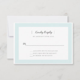 Minimalistische Hochzeit RSVP | ABWEICHUNGEN Karte