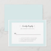 Minimalistische Hochzeit RSVP | ABWEICHUNGEN Karte (Vorne/Hinten)