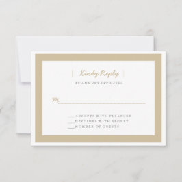 Minimalistische Hochzeit RSVP | ABWEICHUNGEN Karte
