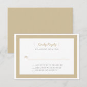 Minimalistische Hochzeit RSVP | ABWEICHUNGEN Karte (Vorne/Hinten)