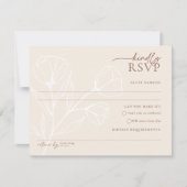 Minimalistische Hochzeit RSVP Card Postcard PEYTON Karte (Vorderseite)