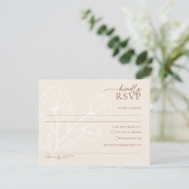 Minimalistische Hochzeit RSVP Card Postcard PEYTON Karte