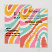 Minimalistische Hochzeit RSVP Karte (Vorne/Hinten)