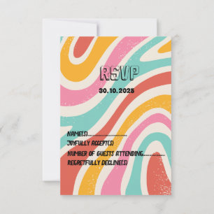 Minimalistische Hochzeit RSVP Karte