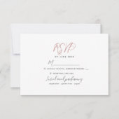 Minimalistische Hochzeit RSVP Karte (Vorderseite)