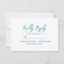 Minimalistische Hochzeit RSVP Karte