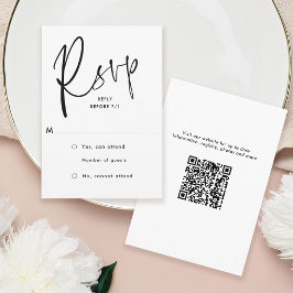 Minimalistische Hochzeit RSVP Karte