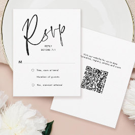 Minimalistische Hochzeit RSVP Karte