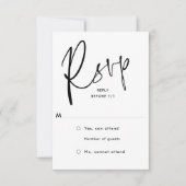 Minimalistische Hochzeit RSVP Karte (Vorderseite)