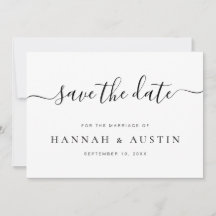 Minimalistische Hochzeit Save the Date