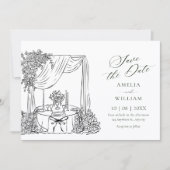 Minimalistische Hochzeit Save The Date (Vorderseite)