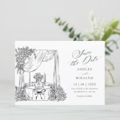 Minimalistische Hochzeit Save The Date (Stehend Vorderseite)