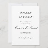 Minimalistische Hochzeit Save the Date (Vorderseite)