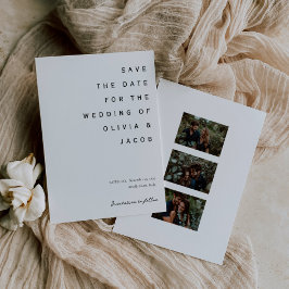Minimalistische Hochzeit Save The Date