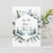 Minimalistische Hochzeit Save The Date (Stehend Vorderseite)