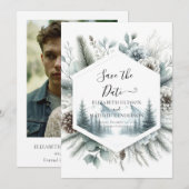 Minimalistische Hochzeit Save The Date (Vorne/Hinten)