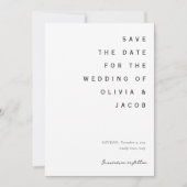 Minimalistische Hochzeit Save The Date (Vorderseite)