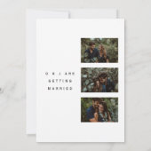 Minimalistische Hochzeit Save The Date (Rückseite)