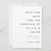 Minimalistische Hochzeit Save The Date (Vorderseite)