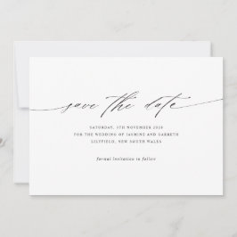 Minimalistische Hochzeit Save The Date Karte