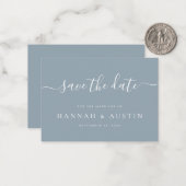 Minimalistische Hochzeit Save the Date Mitteilungskarte (Vorderseite/Rückseite Beispiel)