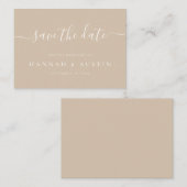 Minimalistische Hochzeit Save the Date Mitteilungskarte (Vorne/Hinten)