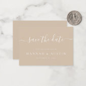 Minimalistische Hochzeit Save the Date Mitteilungskarte (Vorderseite/Rückseite Beispiel)