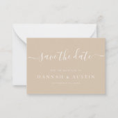 Minimalistische Hochzeit Save the Date Mitteilungskarte (Vorderseite)