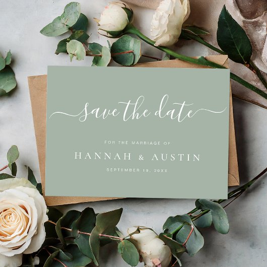 Minimalistische Hochzeit Save the Date Mitteilungskarte