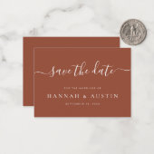Minimalistische Hochzeit Save the Date Mitteilungskarte (Vorderseite/Rückseite Beispiel)