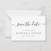 Minimalistische Hochzeit Save the Date Mitteilungskarte (Vorderseite)