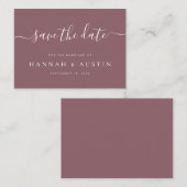 Minimalistische Hochzeit Save the Date Mitteilungskarte (Vorne/Hinten)