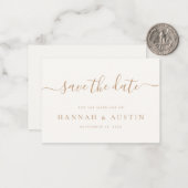 Minimalistische Hochzeit Save the Date Mitteilungskarte (Vorderseite/Rückseite Beispiel)