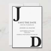 Minimalistische Hochzeit Save The Date Moderne Kar (Vorderseite)