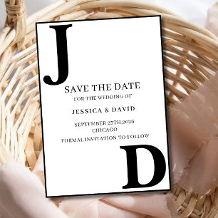 Minimalistische Hochzeit Save The Date Moderne Kar