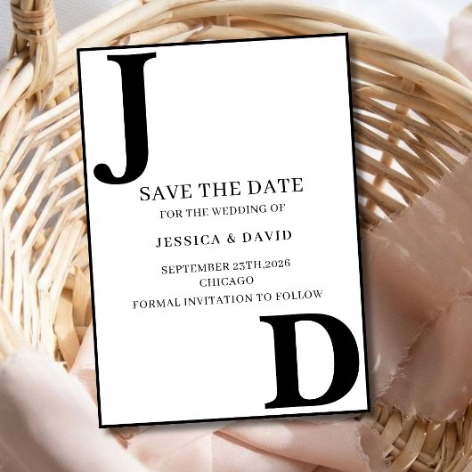 Minimalistische Hochzeit Save The Date Moderne Kar