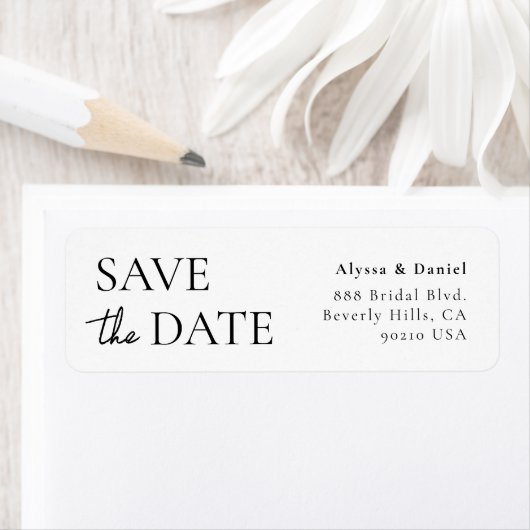Minimalistische Hochzeit - Save-the-Date-Rücksende (Insitu)
