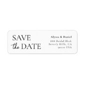Minimalistische Hochzeit - Save-the-Date-Rücksende (Vorne)