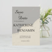 Minimalistische Hochzeit Save-The-Date Save The Date (Stehend Vorderseite)