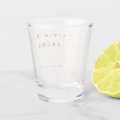 Minimalistische Hochzeit Schnapsglas (Rückseite)
