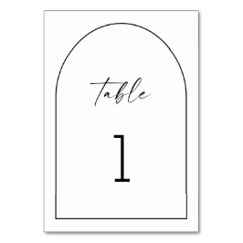 Minimalistische Hochzeit | Schwarz-Weiß-Arsch Tischnummer